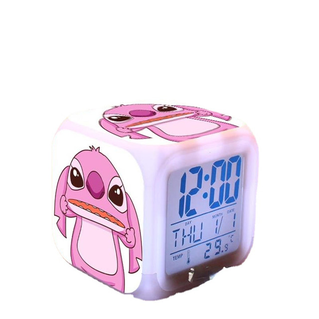 Disney Surrounding Anime Stitch Alarm Clock Cartoon Anime Colorful